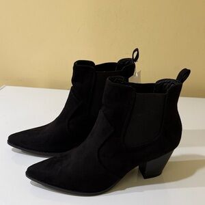 Chic Women’s Suede Black classic boots Women’s Casual Ankle Booties Size 10